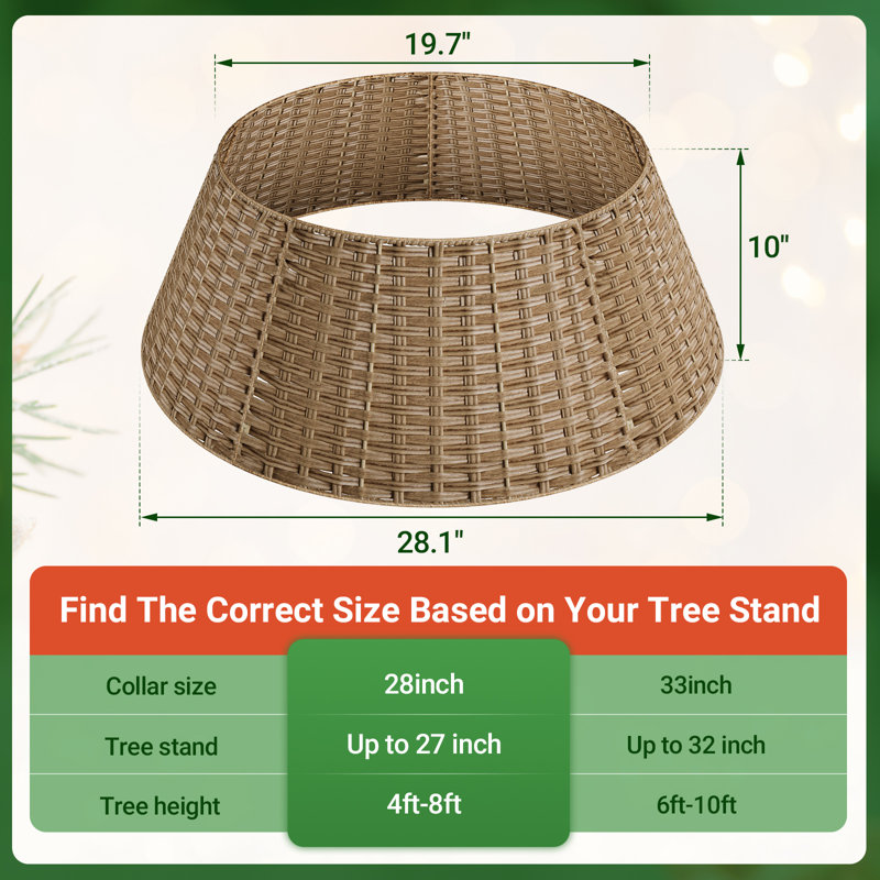 28.1 " Tree Collar, Naturel