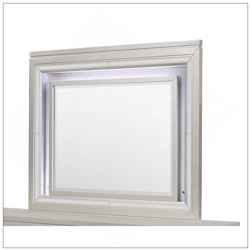 Miroir CHAMPAGNE à DEL avec construction durable et design élégant pour les chambres à coucher modernes