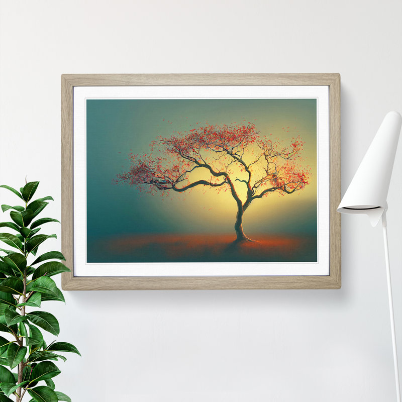Sparkling Apple Tree - Framed Print, 25cm H x 34cm W x 2cm D, Oak