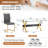 Aurora Luxe 79" Tempered Glass Dining Table Set with  Faux Leather High-Back Chairs - Modern Gold X-Base Design (Set of 9)-299781850-274258631