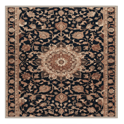 Machine Washable Persian Brown Area Rug