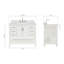 ARIEL Magnolia 42 Single Bathroom Vanity with Top-129450789