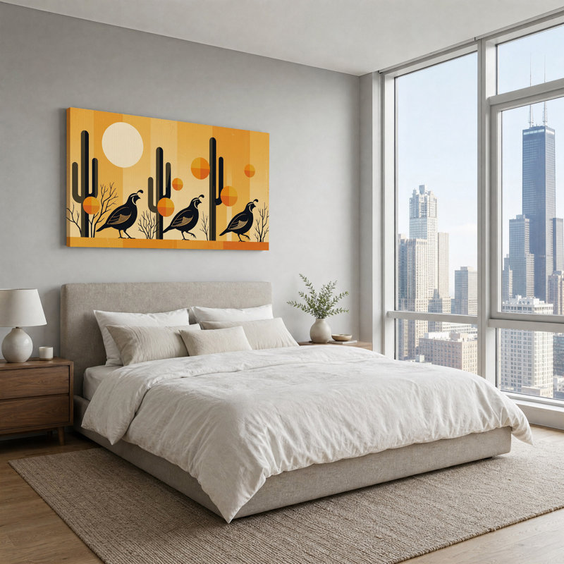Art mural sur toile cactus noir, L 32 po x H 16 po