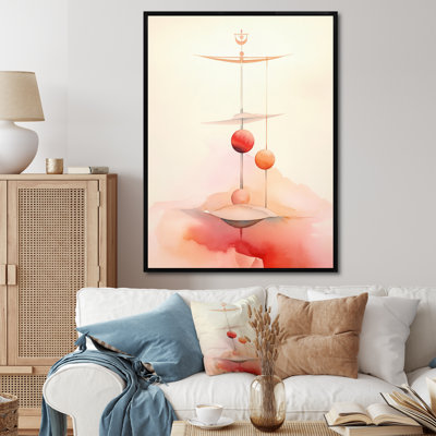 " Peach And Yellow Minimalist Harmony V "