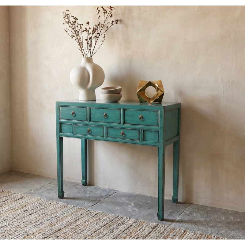 Annegreet 107cm Console Table, Emerald Green