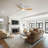 56" White Timeable LED Ceiling Fan Light With Remote