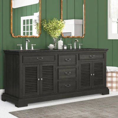 Flannagan Double Bathroom Vanity with Granite Top