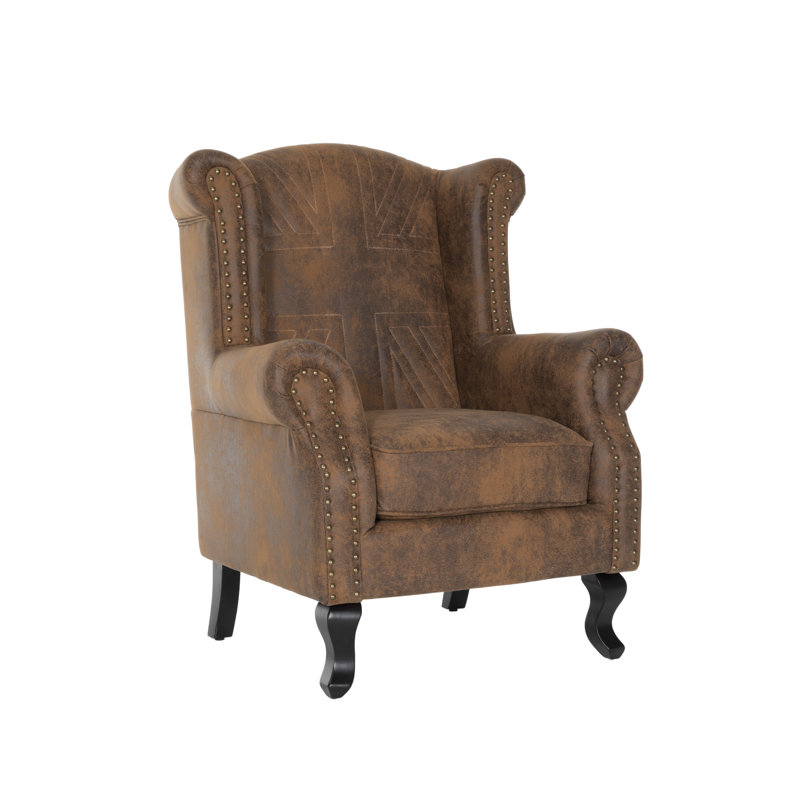 Britannia Pastoria Wingback Chair, Brown