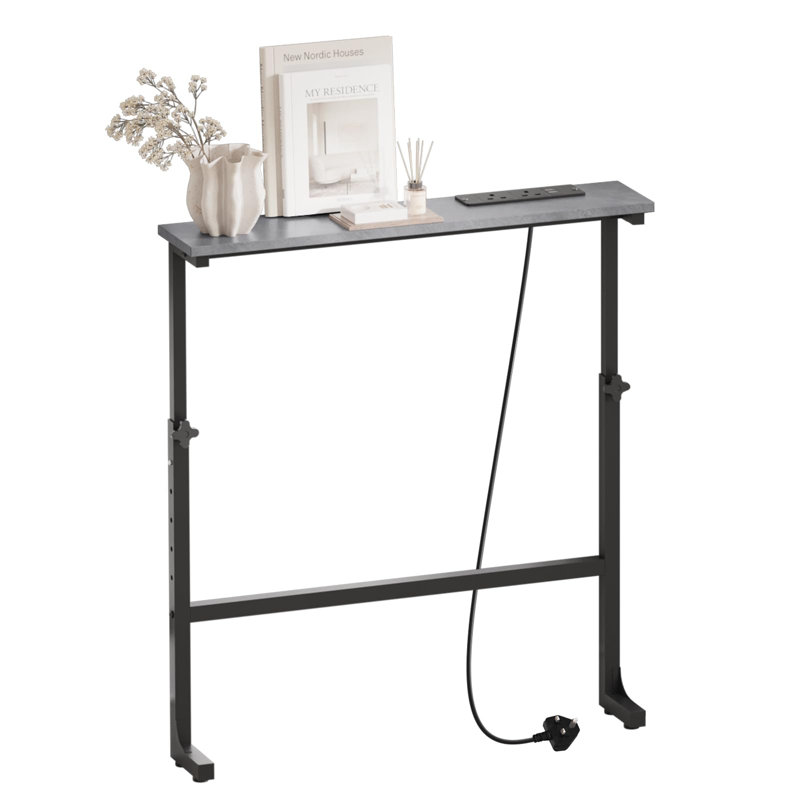 Narrow Console Table, 83cm H x 75cm W x 15cm D, Grey