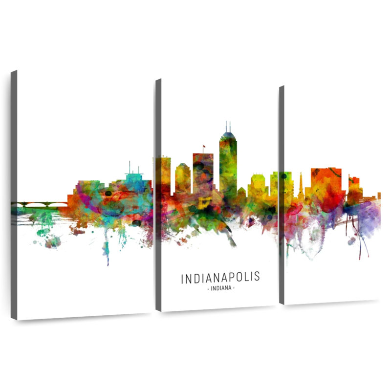 Sireci Indianapolis Indiana Skyline I, 48" H x 74" W