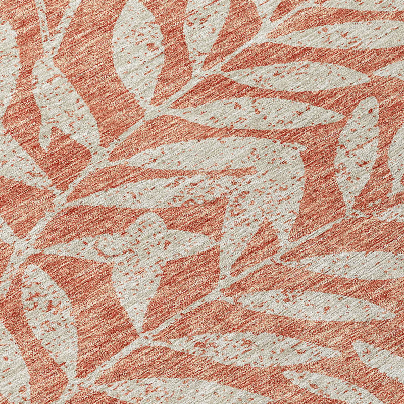 Malek Washable Floral Indoor / Outdoor Rug, Round 8'