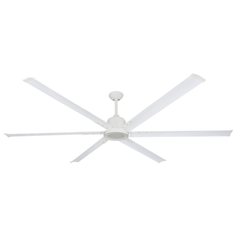 Kayeleigh II Ceiling Fan And LED Light With Remote Control, Pure White, 84" Wide