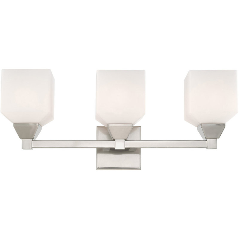 3 - Light Vanity Light, Brushed Nickel