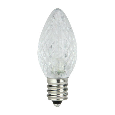 Boîte de 25 ampoules de Noël blanches de remplacement C7 Club Club