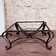 Elegant Hammer Copper Square Coffee Table with Iron Pedestal