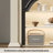 French cream-style solid wood arched fireplace decorative cabinet-1732236251