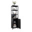 Grande armoire de rangement avec porte à volets et 3 tablettes, armoire de rangement autoportante en lin pour le salon, la cuisine et la salle de bain