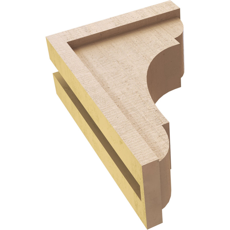 Cèdre Bryant, grain de bois brut TimberThane Corbel, apprêté brun clair, H 12 po x l 4 po x P 8 po