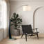 Lampe sur pied à arc 1 lumière 76 "Plimpton - Bois espresso et nickel brossé, base en métal