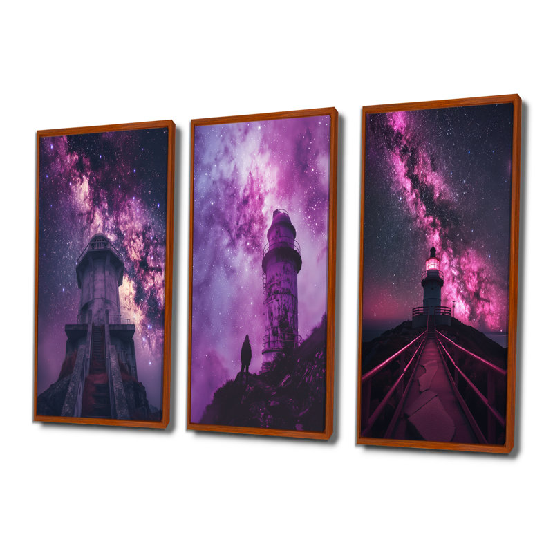 Étoile mauve I - Exploration de l'espace mauve, collection d'impressions sur toile, H 40 po x l 60 po, Brun