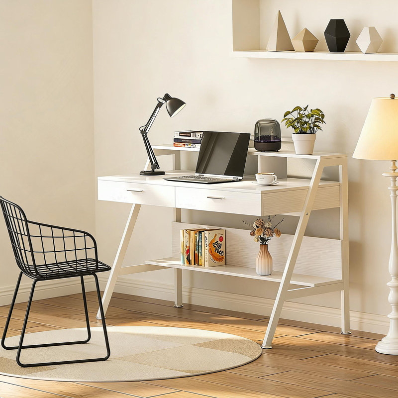 Bureau, bureau d'écriture avec tablette de rangement