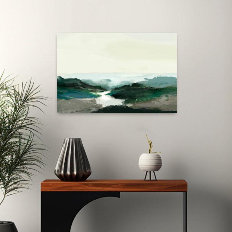 Art contemporain, paysage contemporain abstrait, art naturel, H 16 po x l 24 po