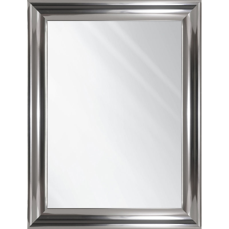 Emsworth Plastic Flat Mirror, 63.4 cm H x 83.4 cm W, Nickel