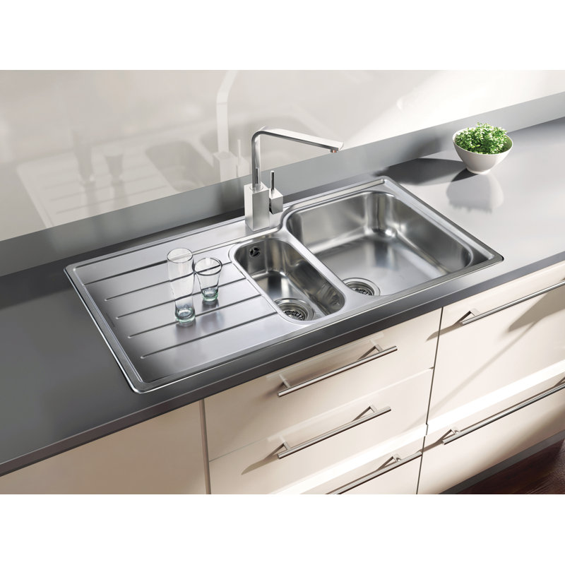 Baltimore 95cm x 50.8cm Stainless Steel Reversible Kitchen Sink
