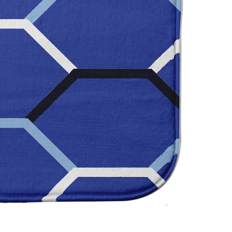 Tapis pour salle de bain Leighton, l 24 po x L 17 po, Bleu