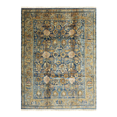 Traditional Blue Hand Knotted Rug