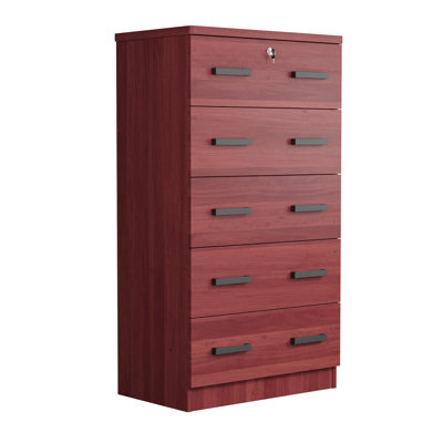 Clifton Better Home Products Olivia Wooden Tall 5 Drawer Chest Bedroom Dresser by Latitude Run