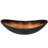 Novatto 14.5'' Copper/Black Glass Oval Bathroom Sink-95973657