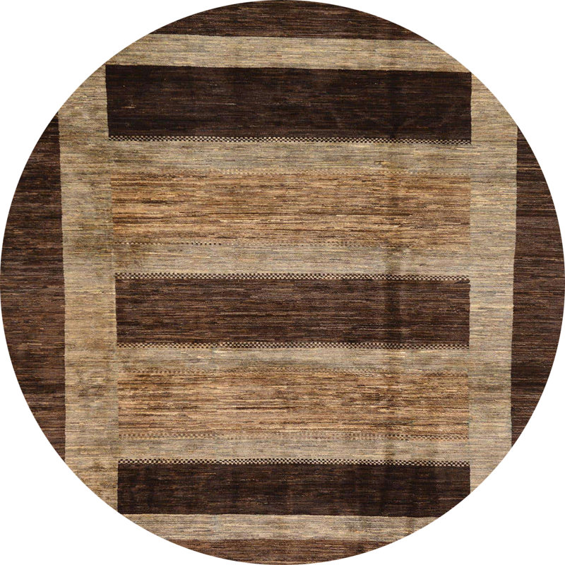 Tapis abstrait à motif abstrait moderne, Rond 3 pi