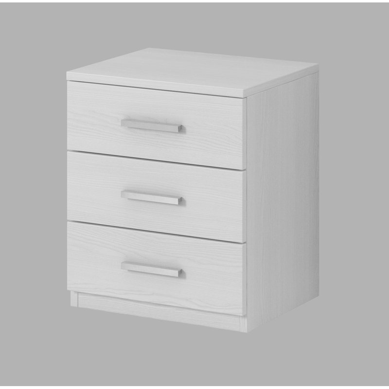 Colitta 46cm W Manufactured Wood Bedside Table, White