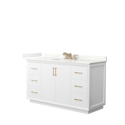 Strada 60'' Single Bathroom Vanity with Quartz Top