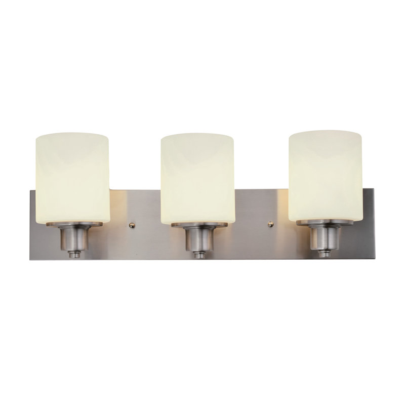 Éclairage pour meuble-lavabo à intensité variable Dane, Nickel satiné, 3
