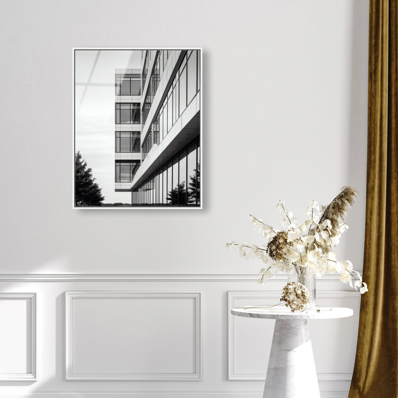 Glass Labyrinth II Print, 31"H x 25"W, White Floater Frame