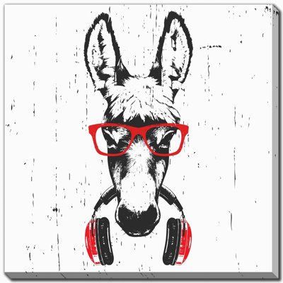 «Hip Donkey», art mural sur toile