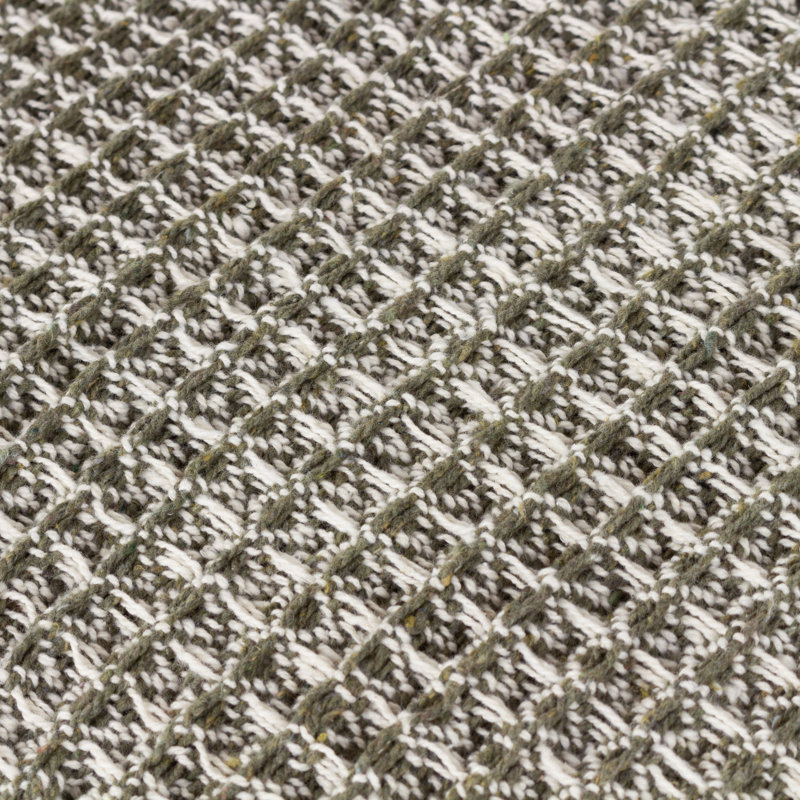 Lorne Waffle Throw Blanket, Lichen
