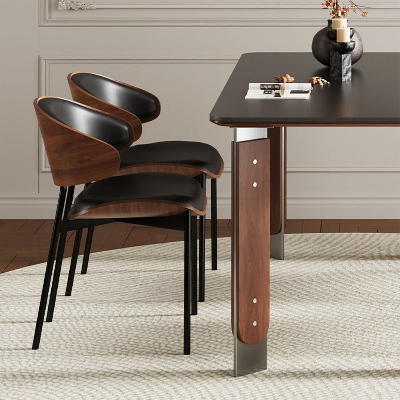 Table italienne en pierre frittée noire italienne, 29.5" H x 70.9" W x 35.4" D, 5