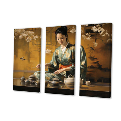 " Asian Art Tea Ceremony III " 3 - Pieces