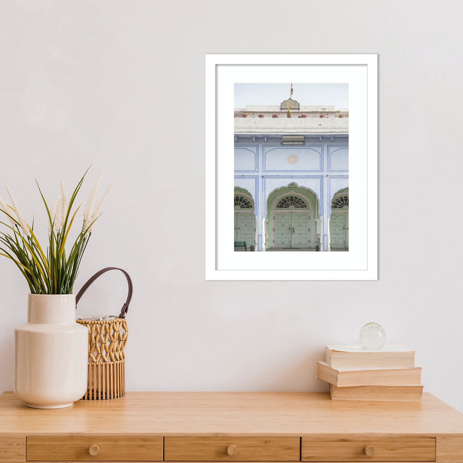 Sunshine Palace Print by Shot by Clint, White , 17" H x 13" W
