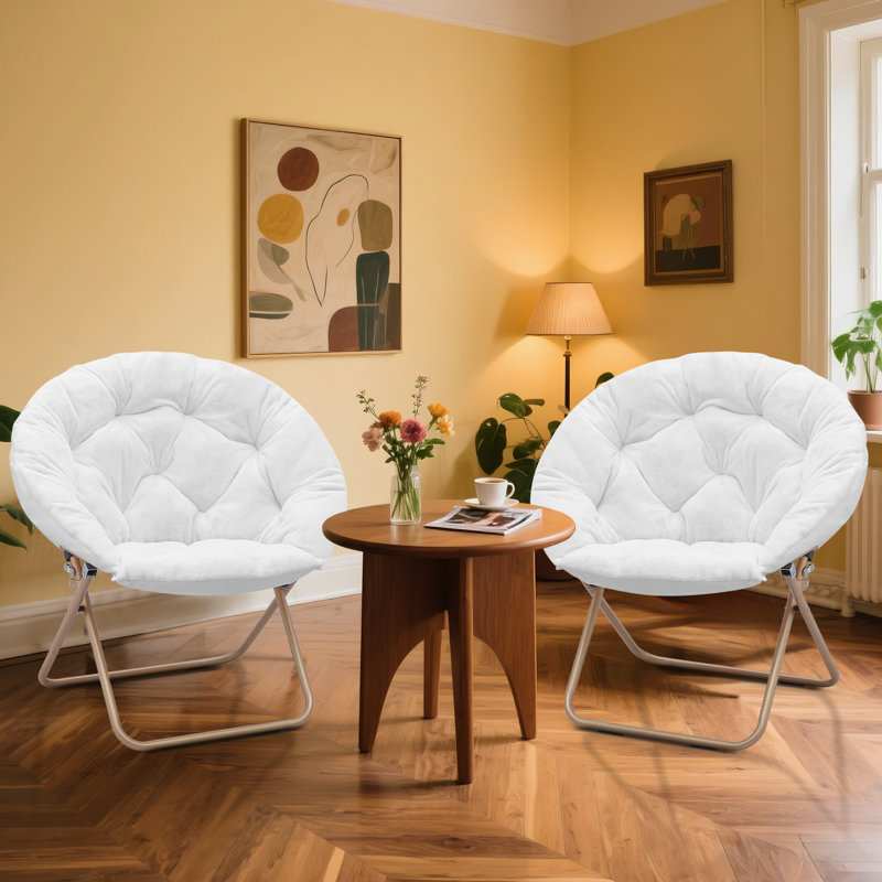 Chaises de salle à manger rembourrées Masciarelli, Fourrure synthétique blanche, Noir