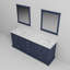 Ensemble de meuble-lavabo double 80 po X P 22 po D, plateau en marbre de Carrare et Miroirs
