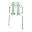 Paquet de 4 chaises à blocs de couleur moderne à rayures avec table ronde 36 pouces Summer - Durabilité toutes saisons et entretien facile