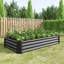 Lit de jardin surélevé pour l'extérieur, 6 x 3 x 1 pi, pots de fleurs rectangulaires surélevés en métal pour plantes, légumes et fleurs-1210264037-1210264048-1210264060