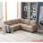 Upholstered L-Shaped Sectional Symmetrical