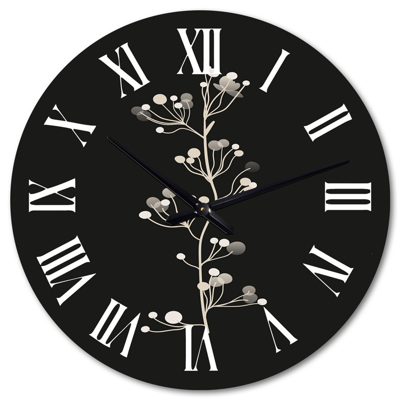 Horloge murale abstraite monochrome rétro, Très grand