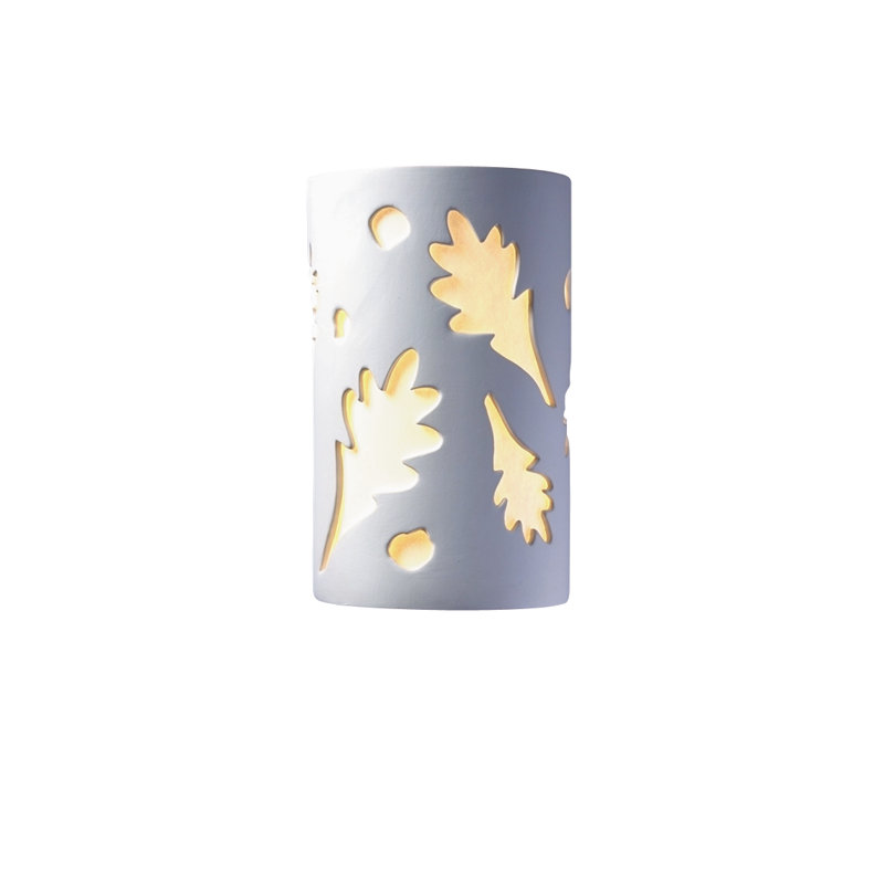 Aybar Ceramic Flush Mounted Sconce, LED, 12.5" H x 7.75" W x 6.25" D