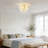 Aurthur 4-Light Handcrafted Textured Glass Tiered Semi Flush Mount Ceiling Light-658204450